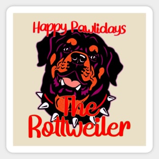 The Rottie - Happy Pawlidays Sticker